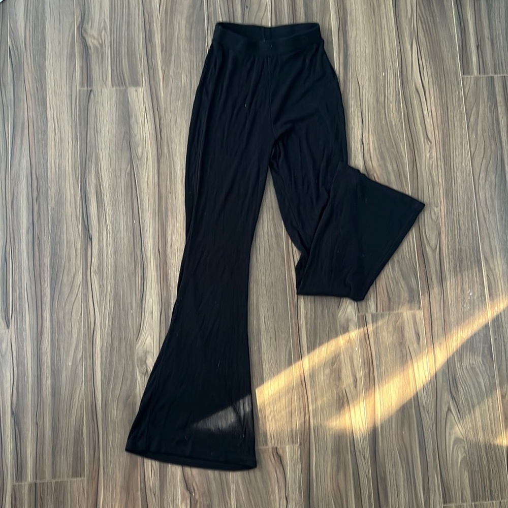 Flattering flared black pants